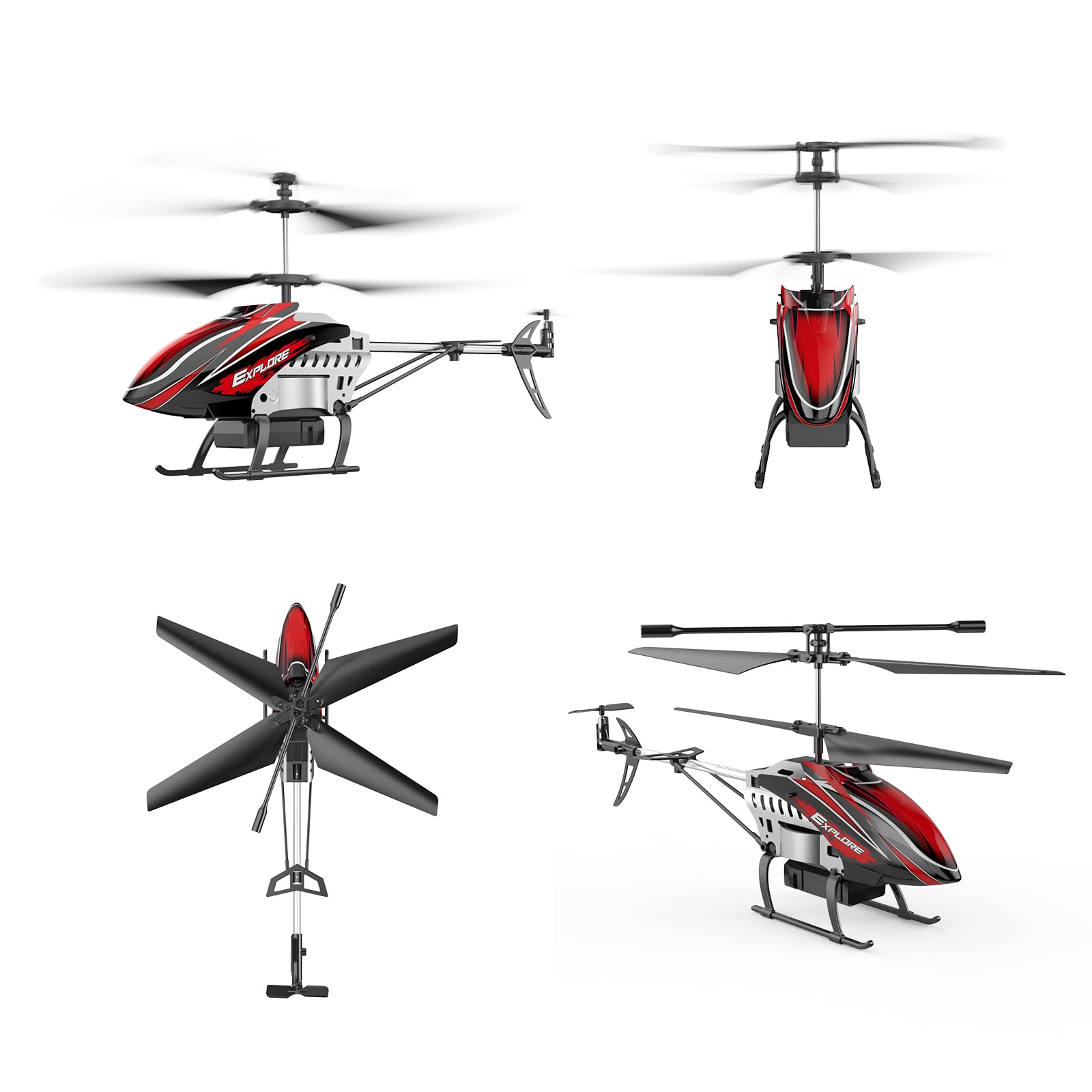 BUSSGO RC helicopter uses 2.4GHz control for long-range, interference-free control