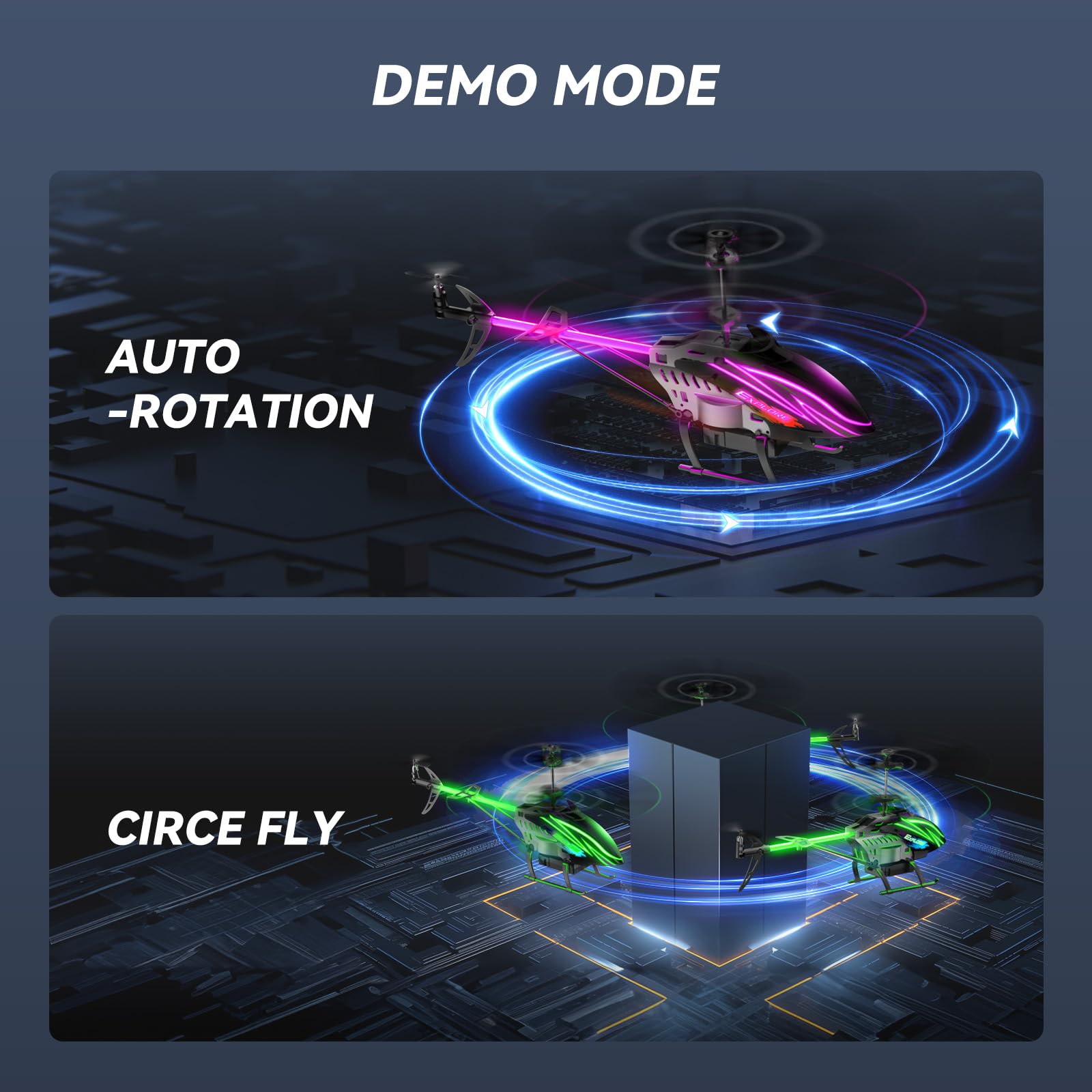 BUSSGO RC helicopter durable PVC body protects against bumps