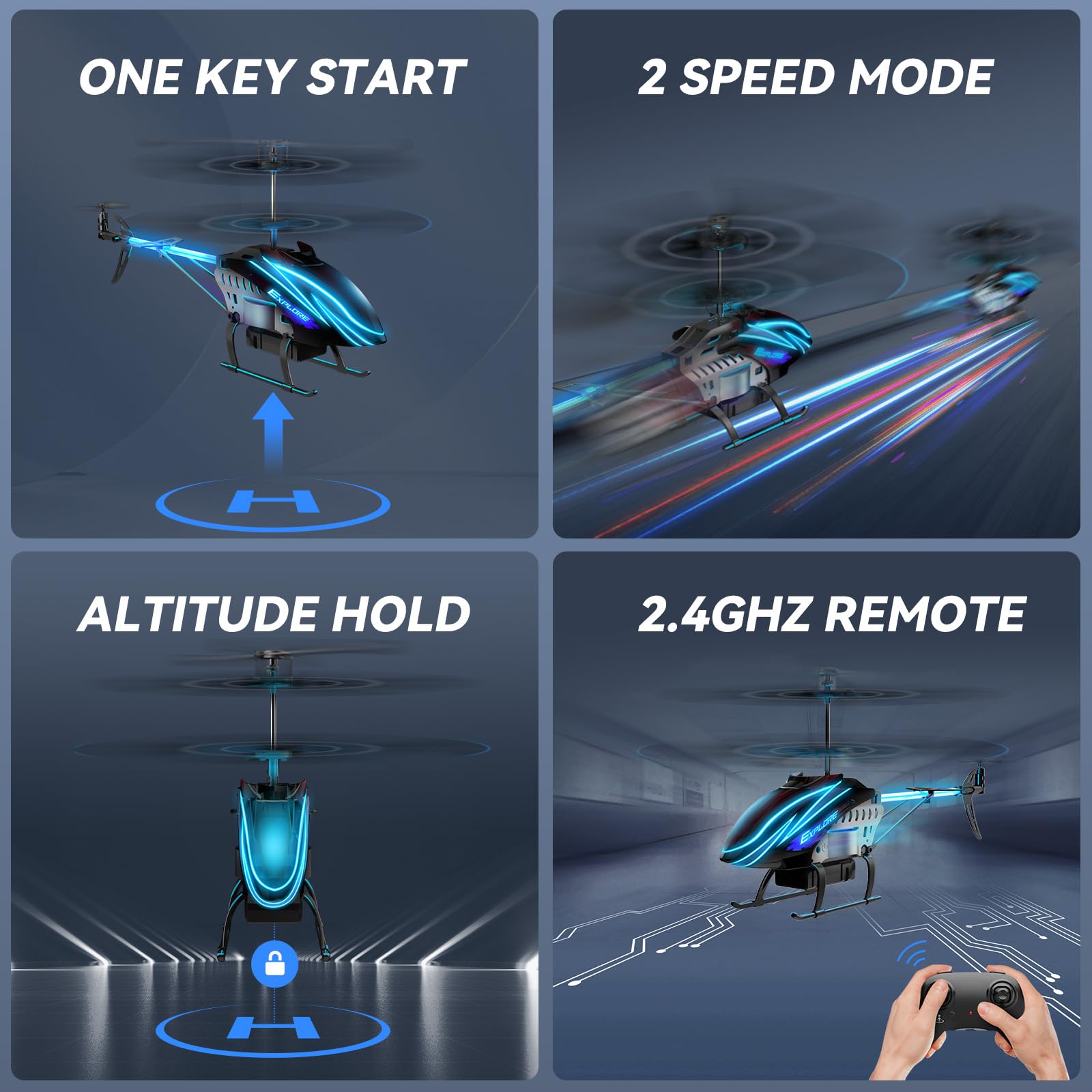 BUSSGO RC helicopter gyro stabilization enables stable hover