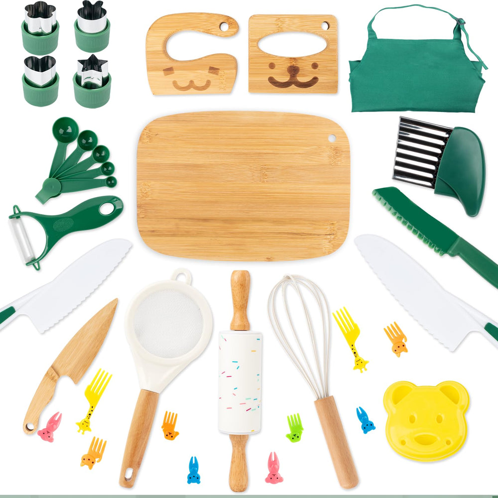Busy Edition kids safe knife set fruit cutters for colorful, creative snacks.