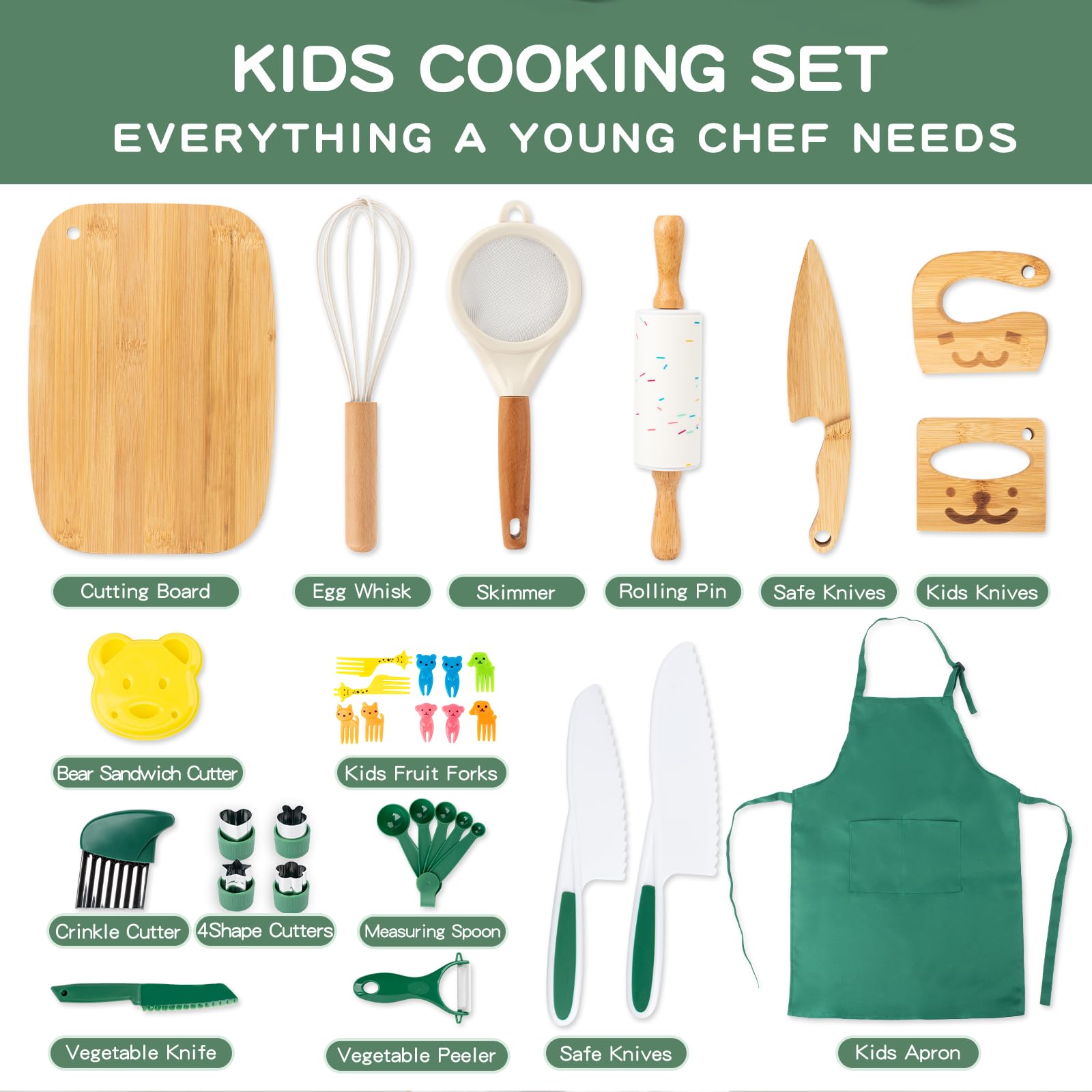 Busy Edition kids safe knife set knives with serrated edges for gentle, controlled slicing.