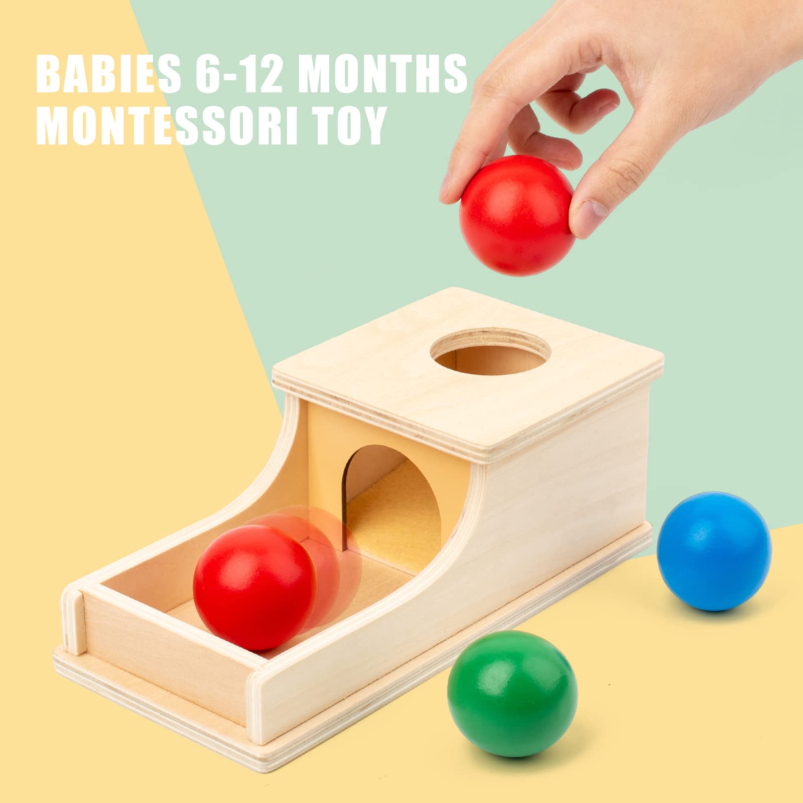 Busy edition size fits 6-12 month babies for trouble-free grasp and drop activity.
