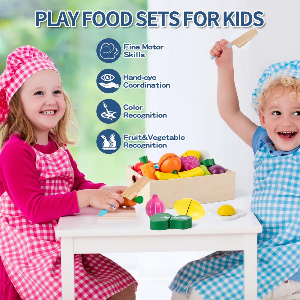 Busy Edition wooden knives for safe cutting pretend play