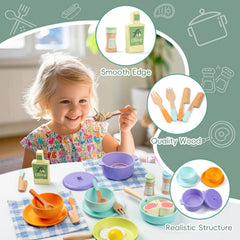 Busy Edition play food steak and pasta sparks creativity and problem-solving through pretend cooking.