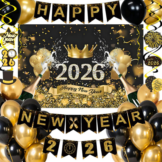Butiomom 2026 backdrop 180cm for dramatic NYE photo moments.