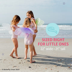 Butterfly Craze wings with color-matching straps secure wear