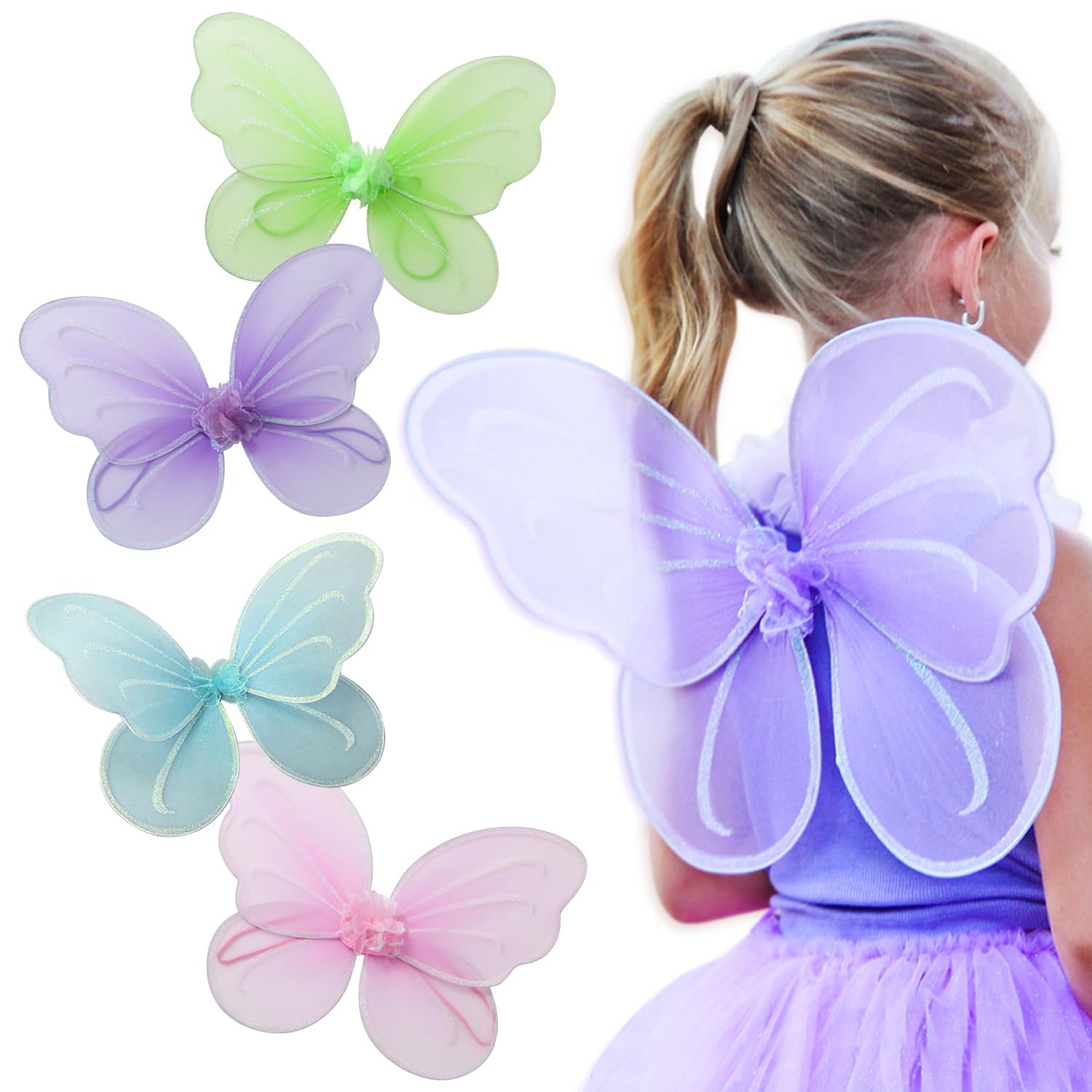 Butterfly Craze wings blue glitter for imaginative play and dress-up