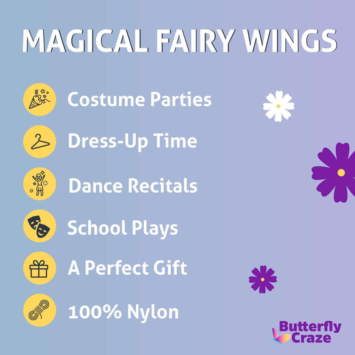 Butterfly Craze wings ideal for a kid’s dress-up corner