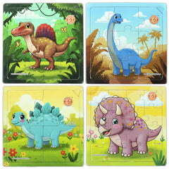 Butterfly EduFields dinosaur puzzle scene with 4 piece set boosts early problem solving