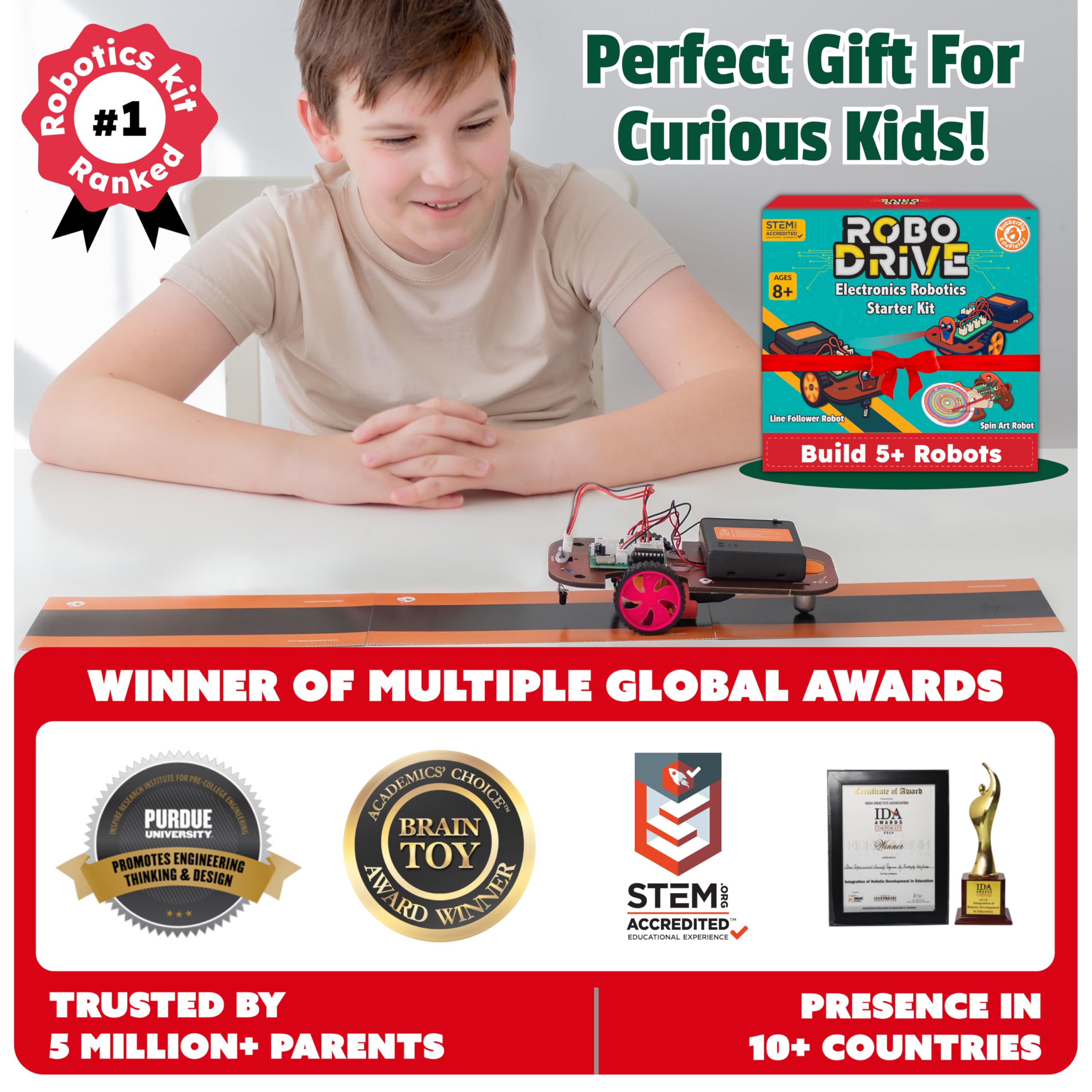 Butterfly EduFields gift set display highlights an inspiring STEM gift for curious minds.