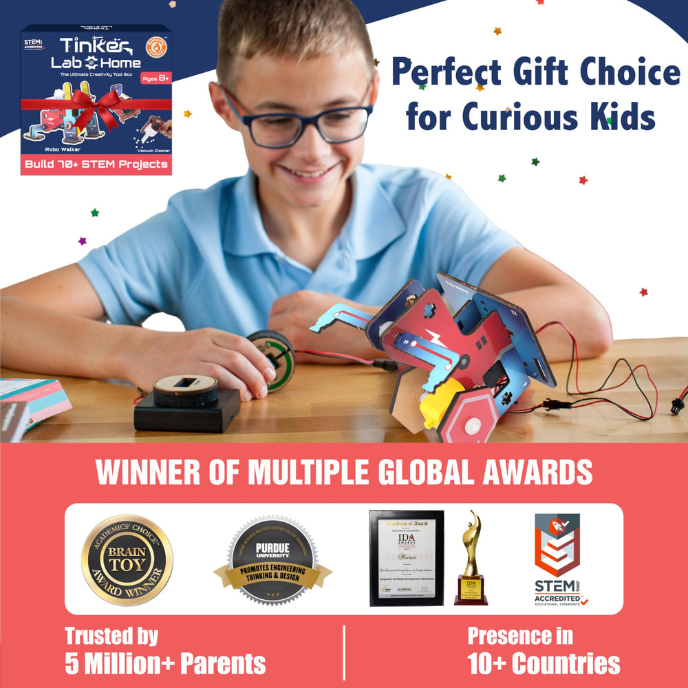 Butterfly EduFields mini maker lab at home promotes STEM learning and discovery.