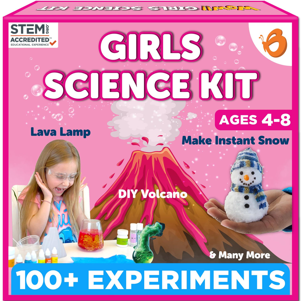 Butterfly EduFields packaging shows the girls science kit, ideal gift-ready presentation.