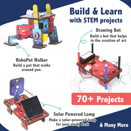 Butterfly EduFields Robo Walker project image shows a kid-friendly electro-mechanical build.