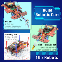 Butterfly EduFields robotics kit wires switches and LEDs for colorful circuit projects.