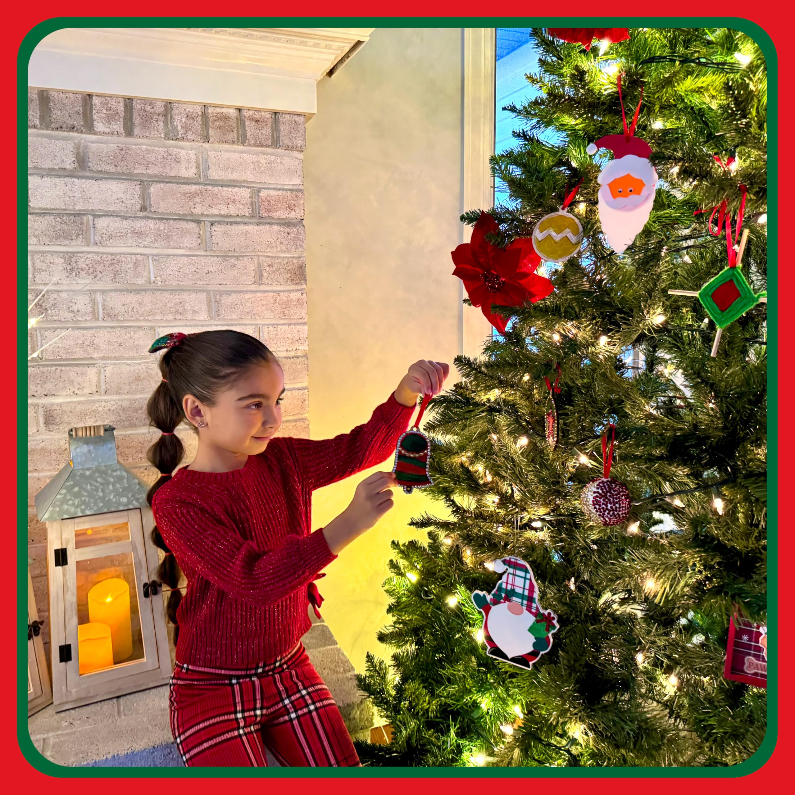 Butterfly EduFields Santa's Craft Shop ornament scene, children design 20+ festive keepsakes.