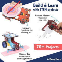 Butterfly EduFields Spinart machine assembly highlights creativity through interactive mechanisms.