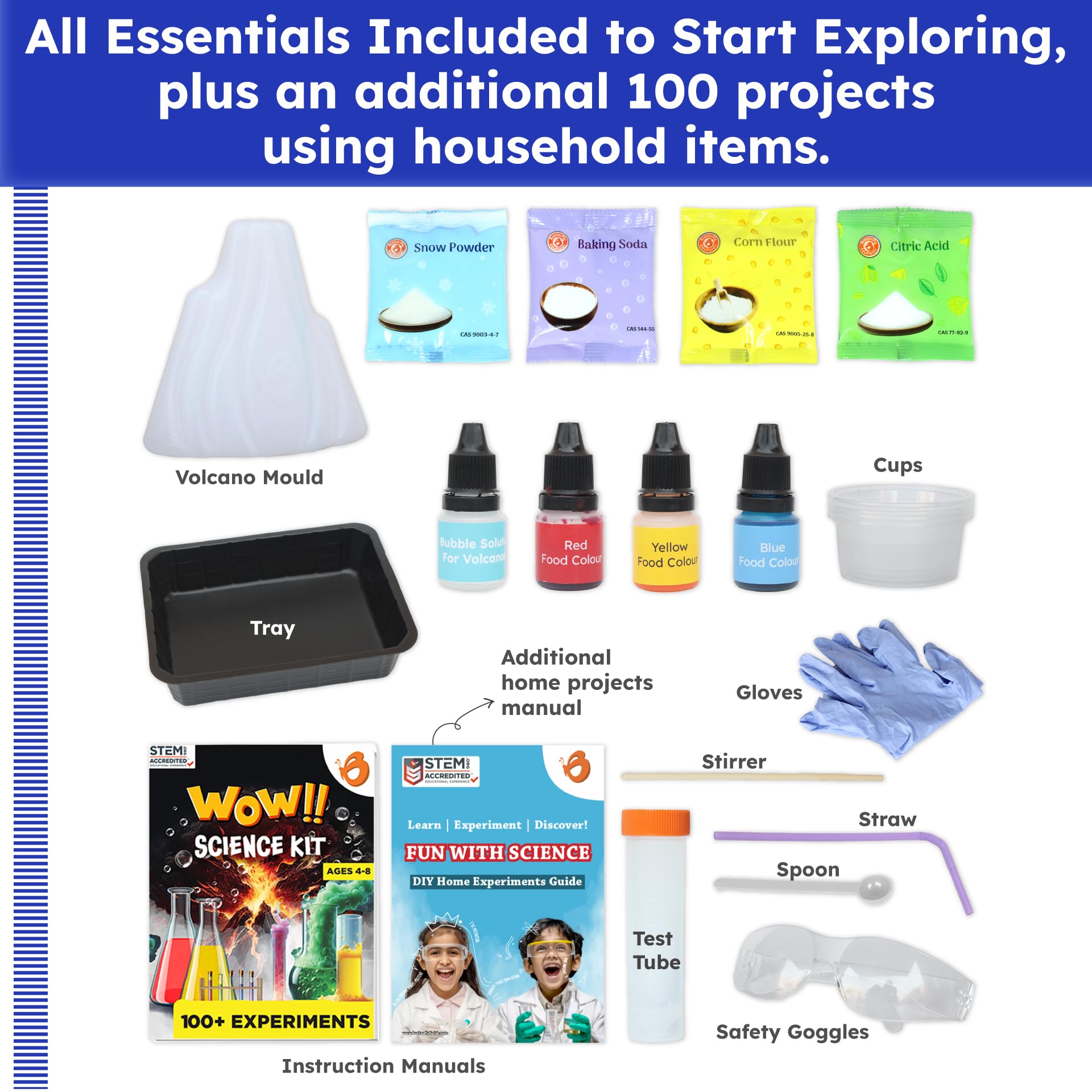 Butterfly EduFields Wow Science Kit: illustrated manual guides young scientists