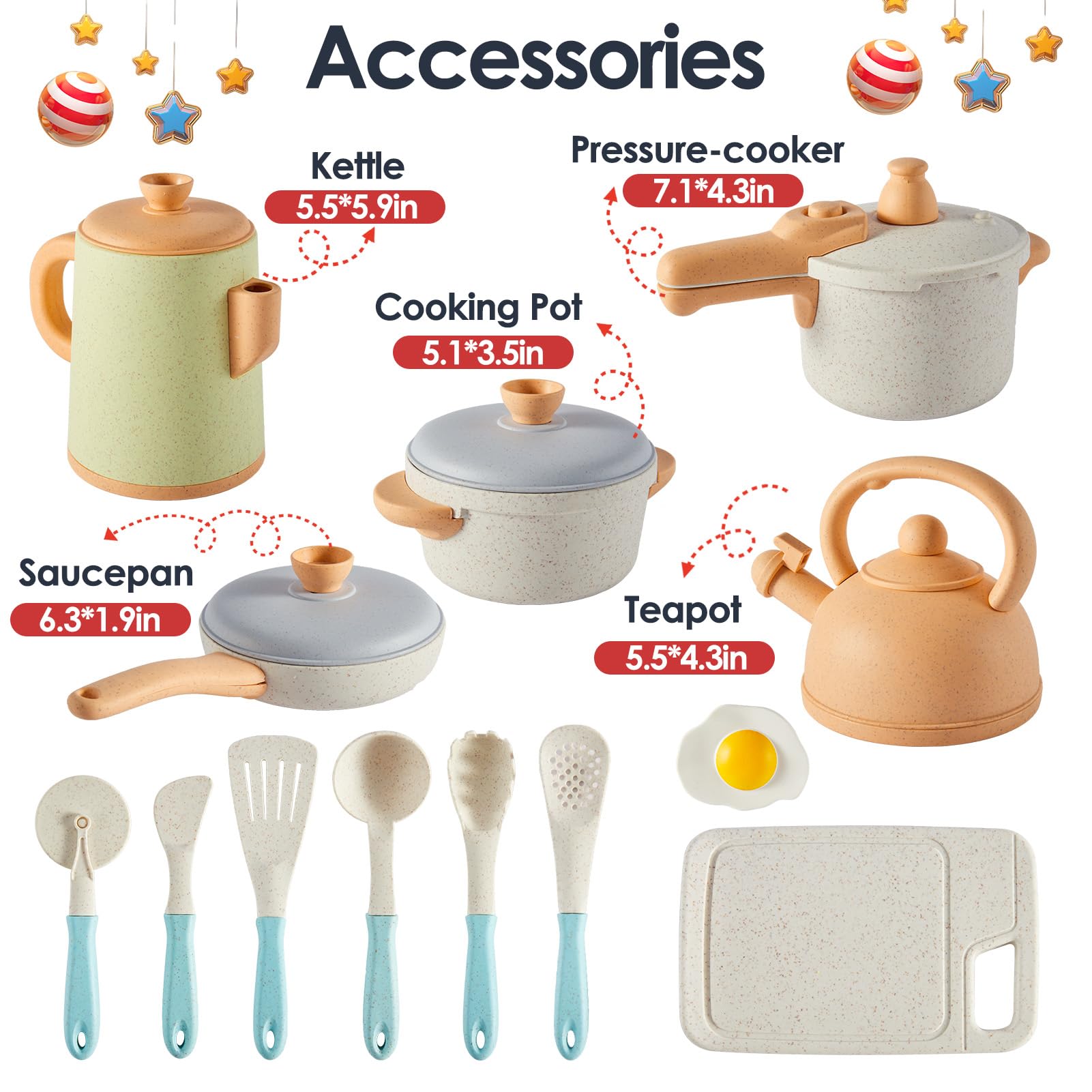 Buyger cutting board supports safe chopping pretend play and organization.