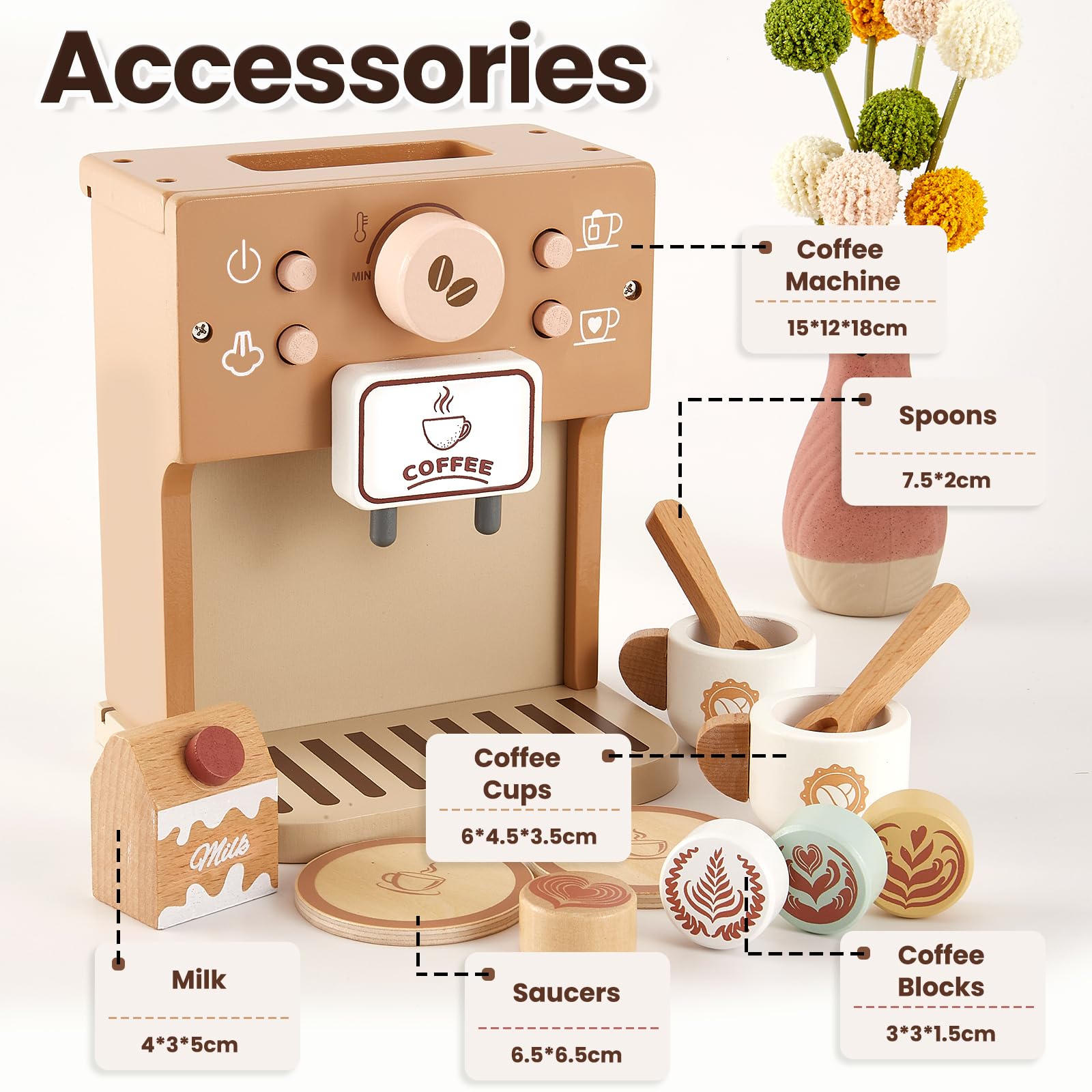 Buyger toy coffee maker flavored coffee blocks spark creative pretend brews