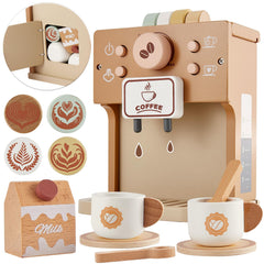 Buyger toy coffee maker top buttons invite tactile play and cause-and-effect learning