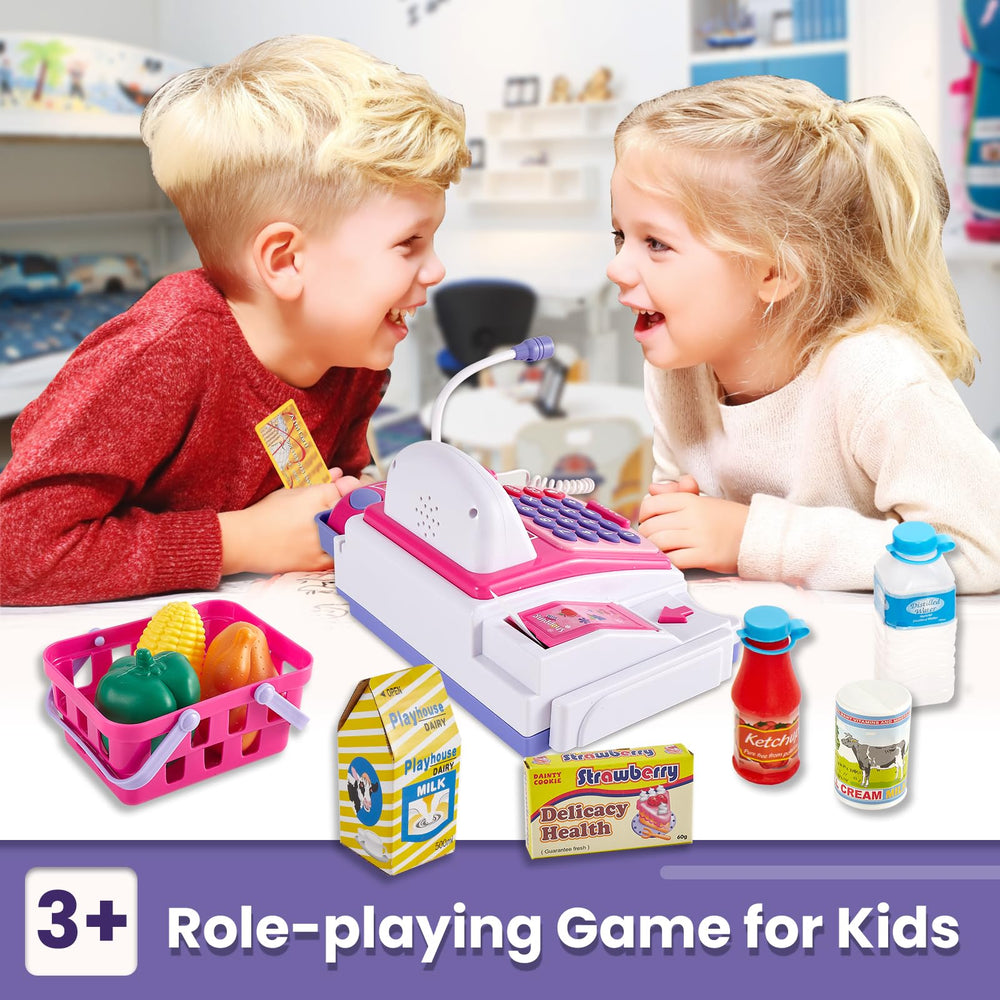 Buyger toy store contents including money and receipts for dramatic play