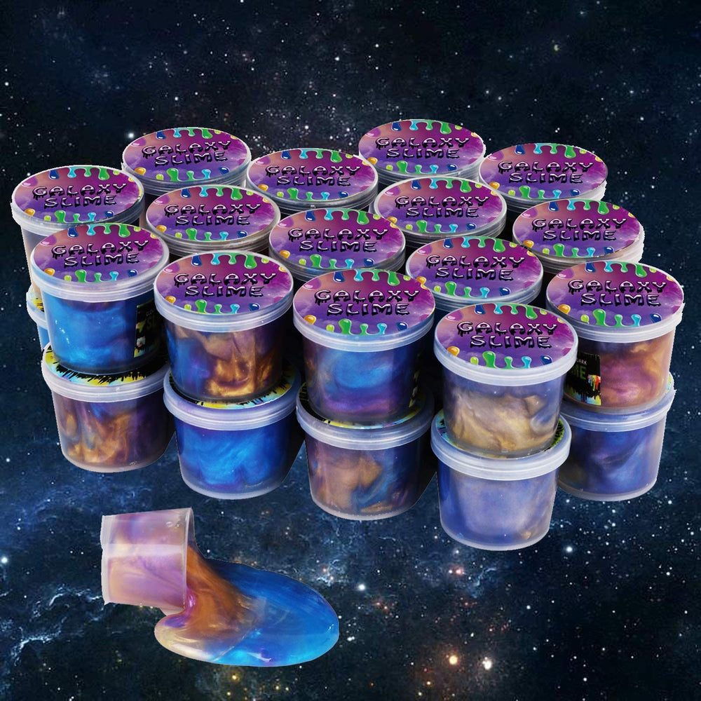 BVEHSR starry marbled slime close up showcases glossy swirls for craft fun