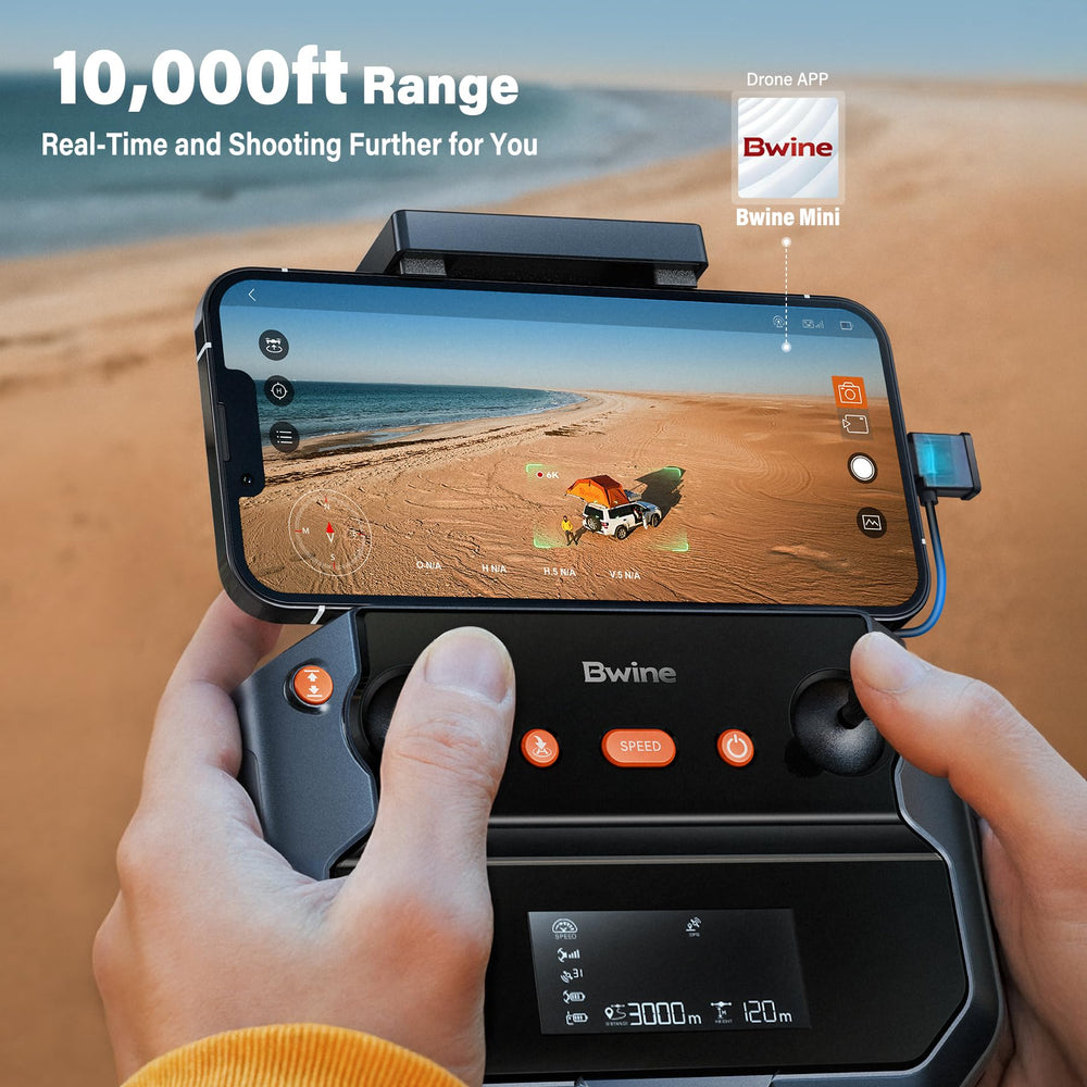 Bwine F7GIM Pro 10,000 ft transmission for real-time video up to long range.