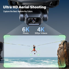 Bwine F7GIM Pro 3-axis gimbal stabilizes footage for smooth shots.