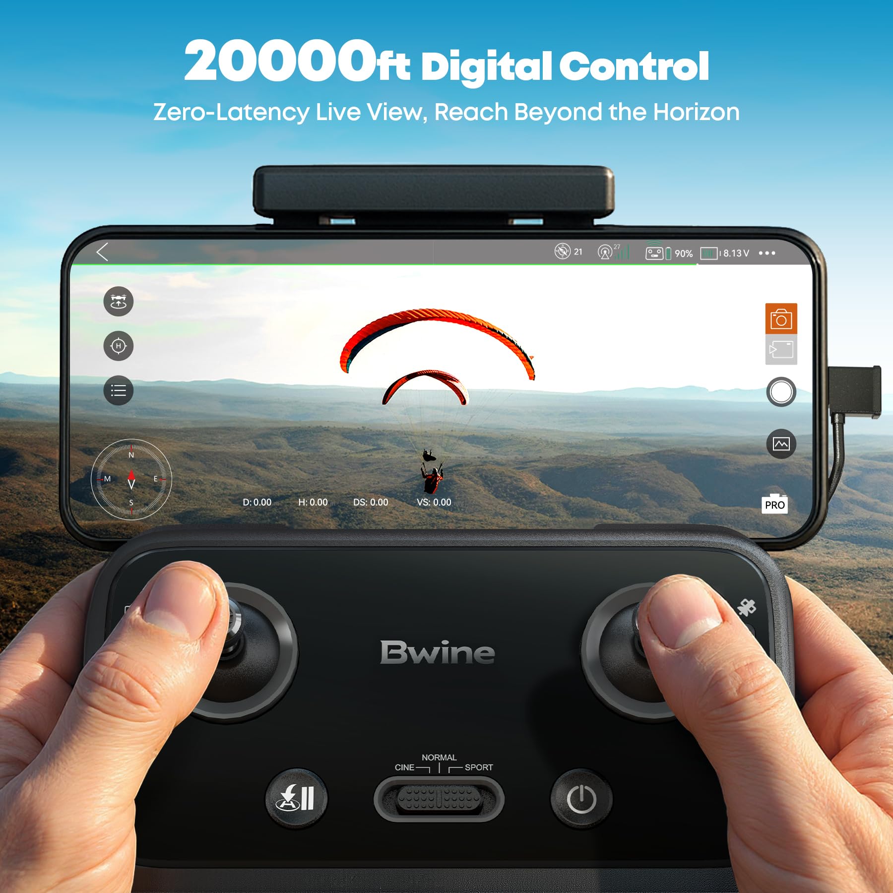 Bwine F7MINI GPS smart shots for tracking and orbit modes