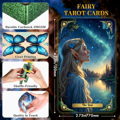BWTY Green gold edged cards catch light to aid focus during readings.
