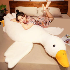 BXEBUI goose hug pillow in use for relaxing after a long day.