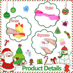 Bxngjuj Christmas Hat Mochi Squishy, bright holiday styling for classroom prizes.