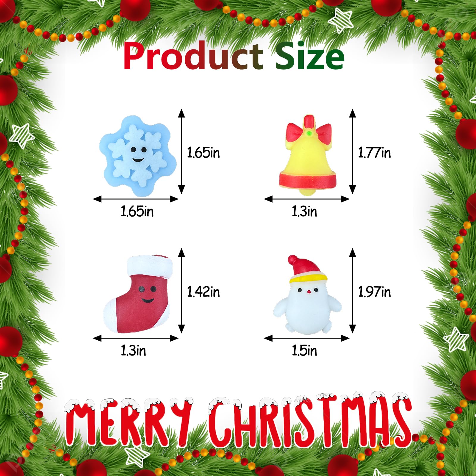 Bxngjuj Santa Claus Mochi Squishy, festive design for tactile play.