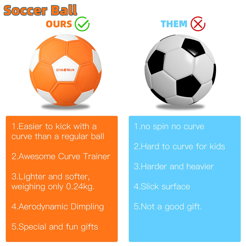 BYAOSUN Curve Soccer Ball Size 4 lightweight and soft for comfortable handling