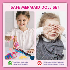 12-inch poseable BYCICI mermaid doll for dynamic play