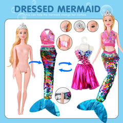 BYCICI Vibrant mermaid tail scales shimmer when touched