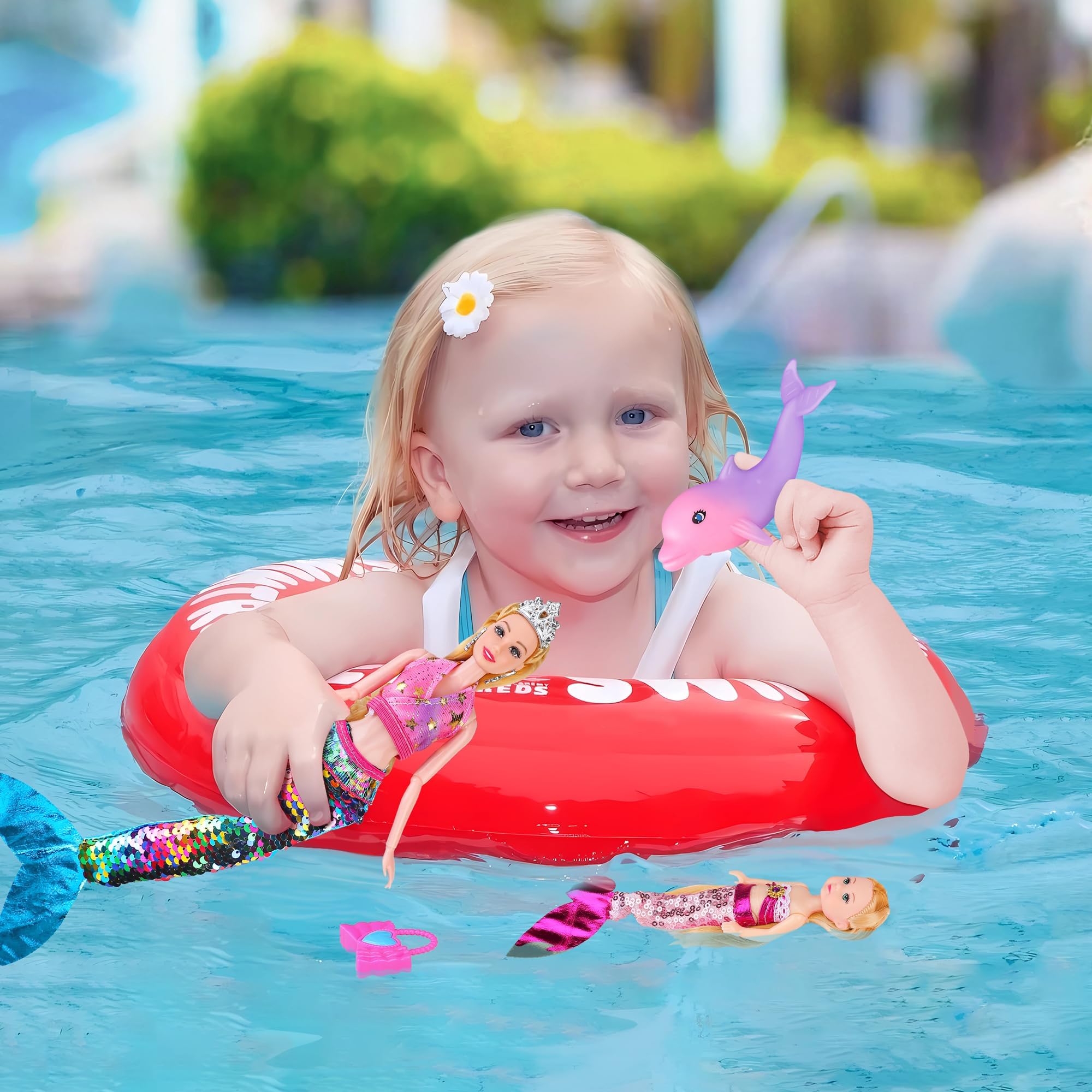BYCICI Princess mermaid doll with poseable joints for dynamic play