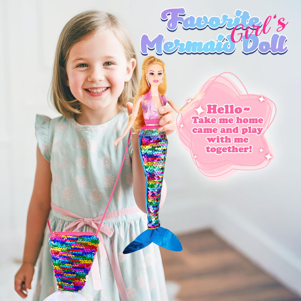 Durable water-ready BYCICI mermaid toy for pools and baths