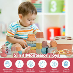 BYFWH Soft Animals and rings links for grasping and sensory exploration