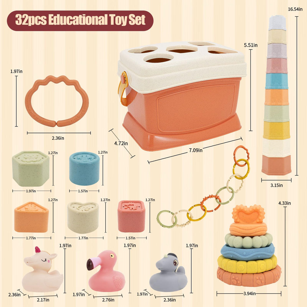 BYFWH Stacking rings in water play boost sensory exploration and bath time fun
