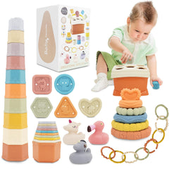 BYFWH Shape Sorter with blocks promotes fine motor skills during toddler play