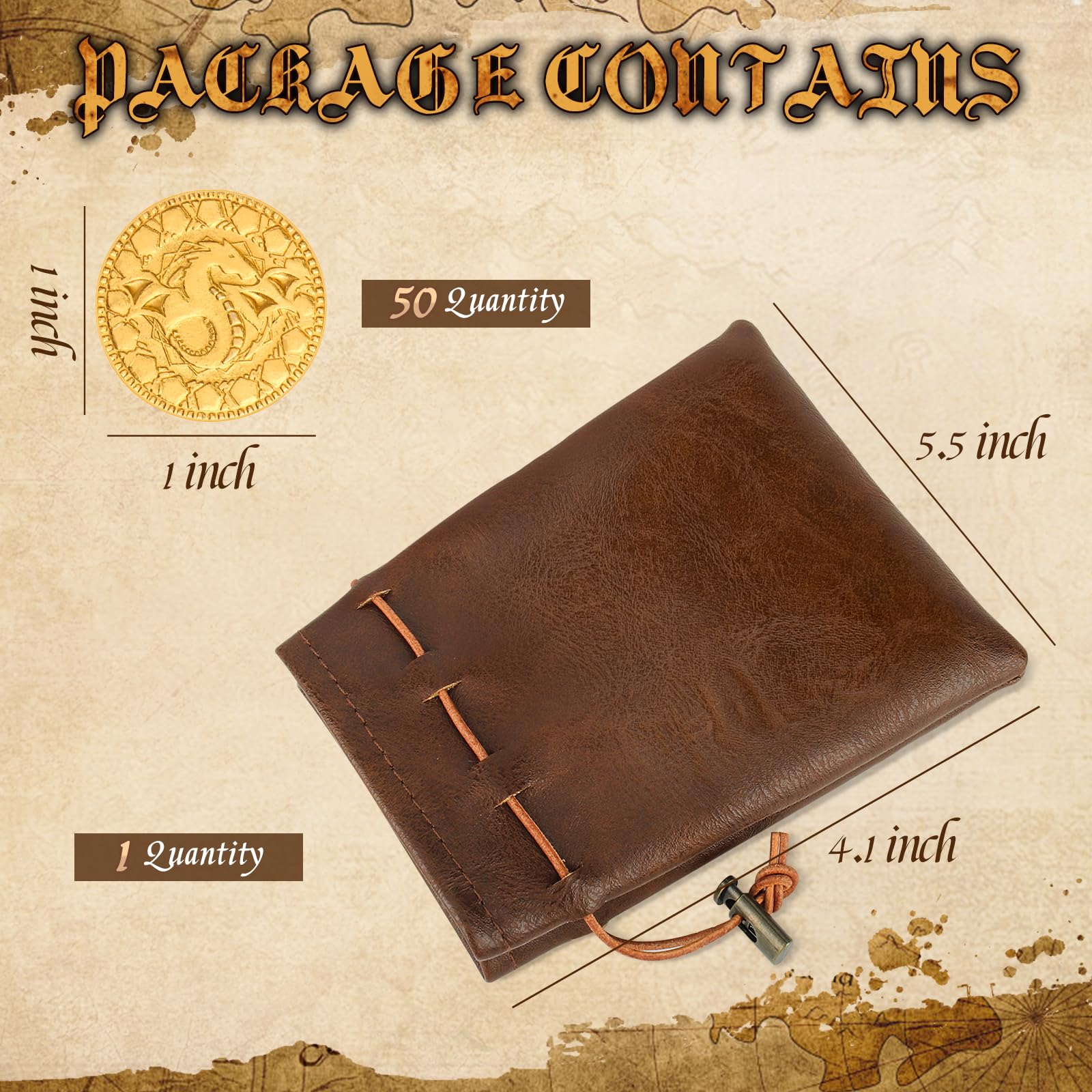 Byhoo DND gold coins closeup dragon pattern highlighting craftsmanship and medieval charm.