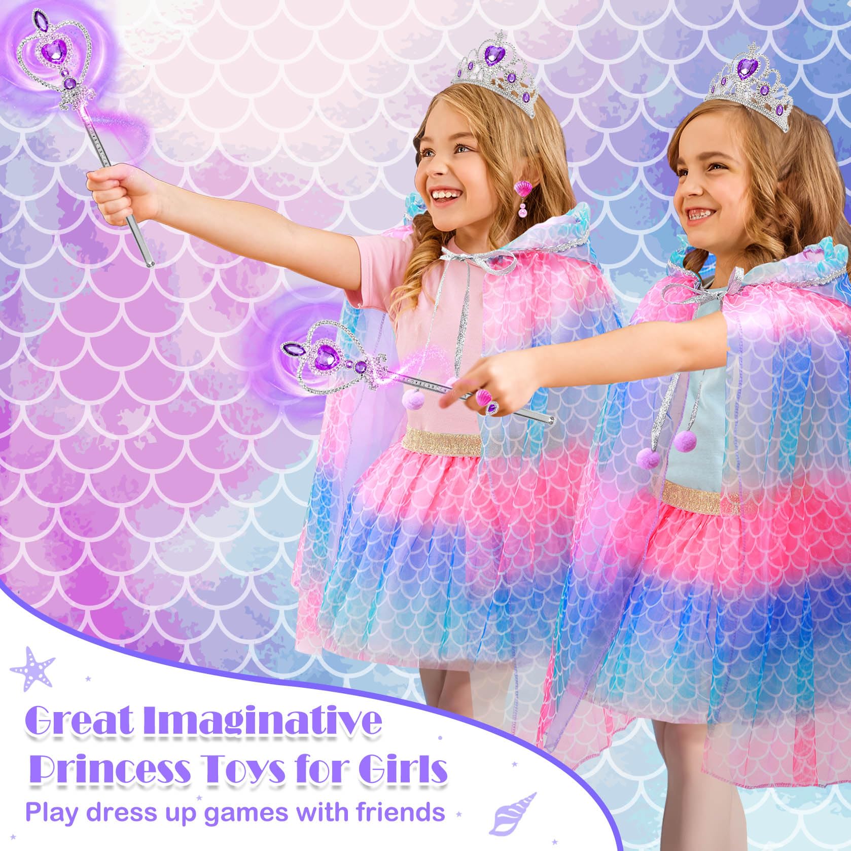 BYHTTKIGM fairy pink dress-up clothes for magical pretend play