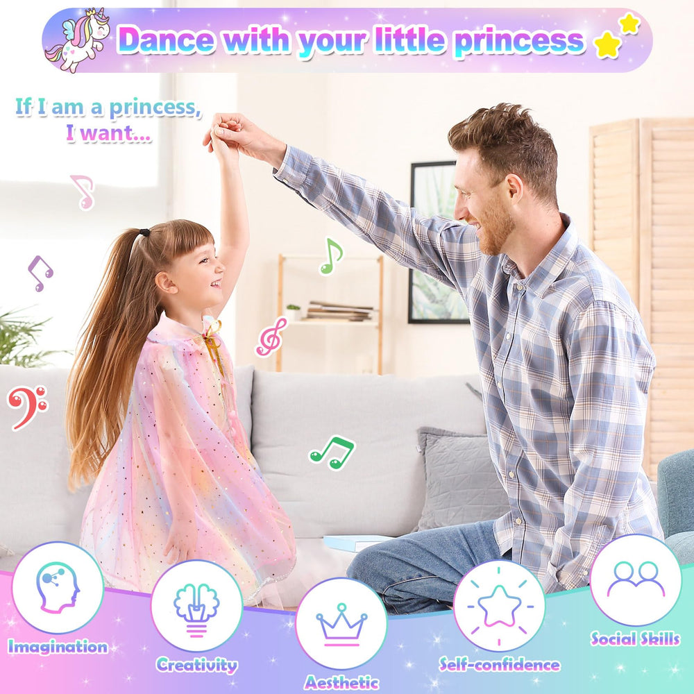 BYHTTKIGM rainbow cape adds sparkle for festive dress-up moments