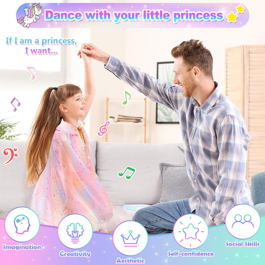 BYHTTKIGM rainbow cape adds sparkle for festive dress-up moments