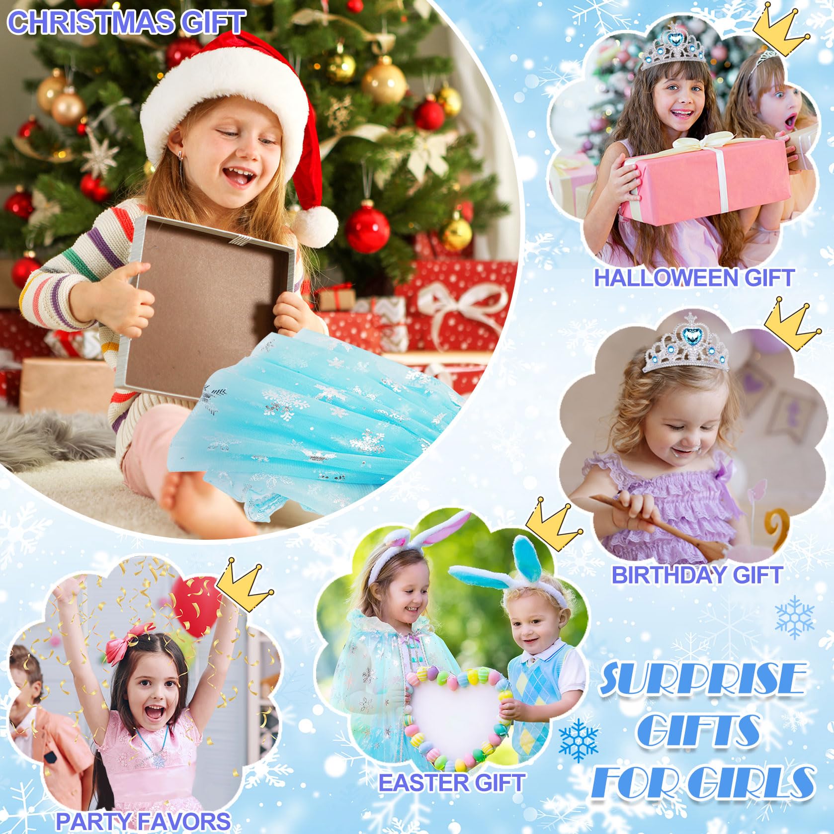 BYHTTKIGM star and moon sequins sparkle for festive dress-up moments