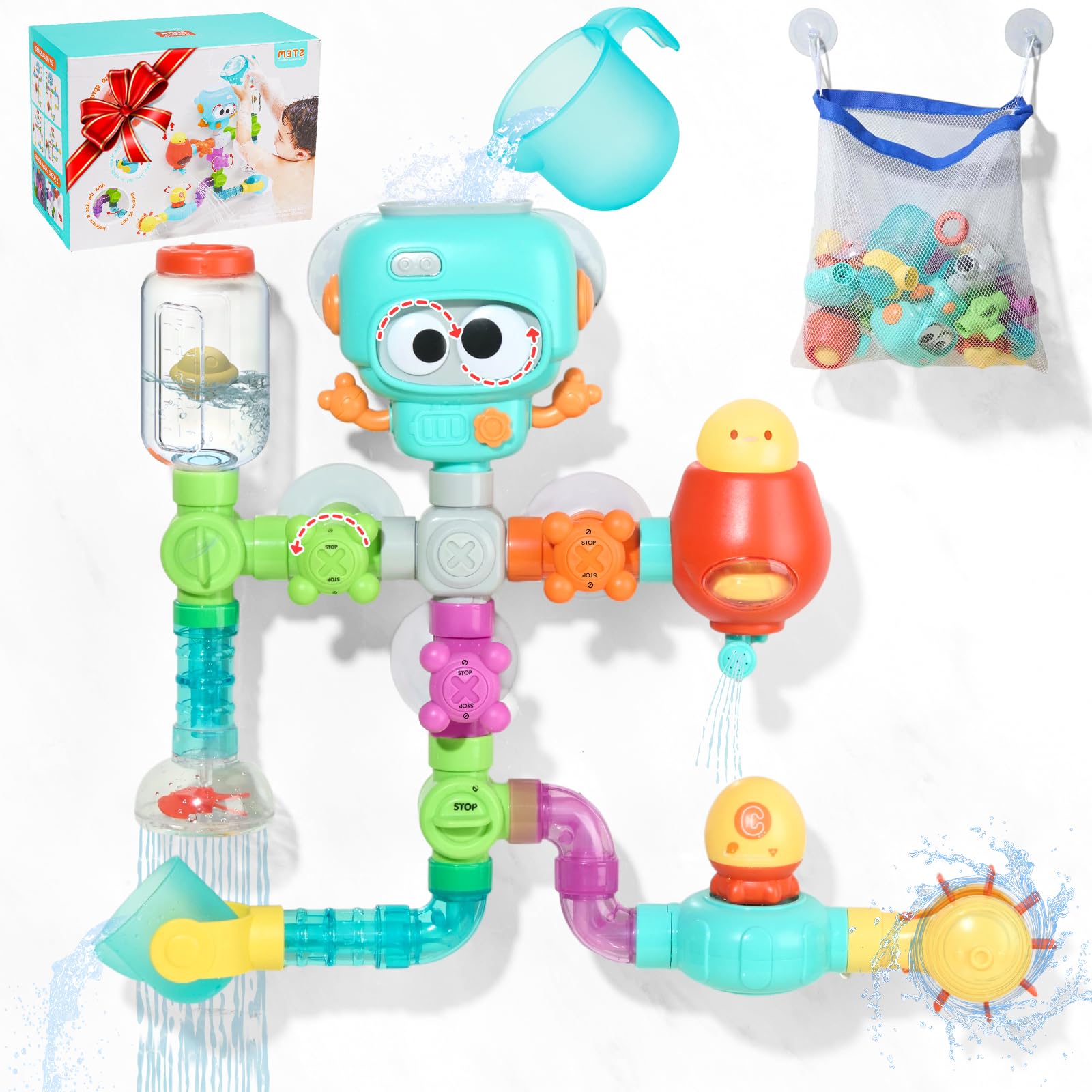 BYKASIST bath toy assembly encourages creative water play and learning