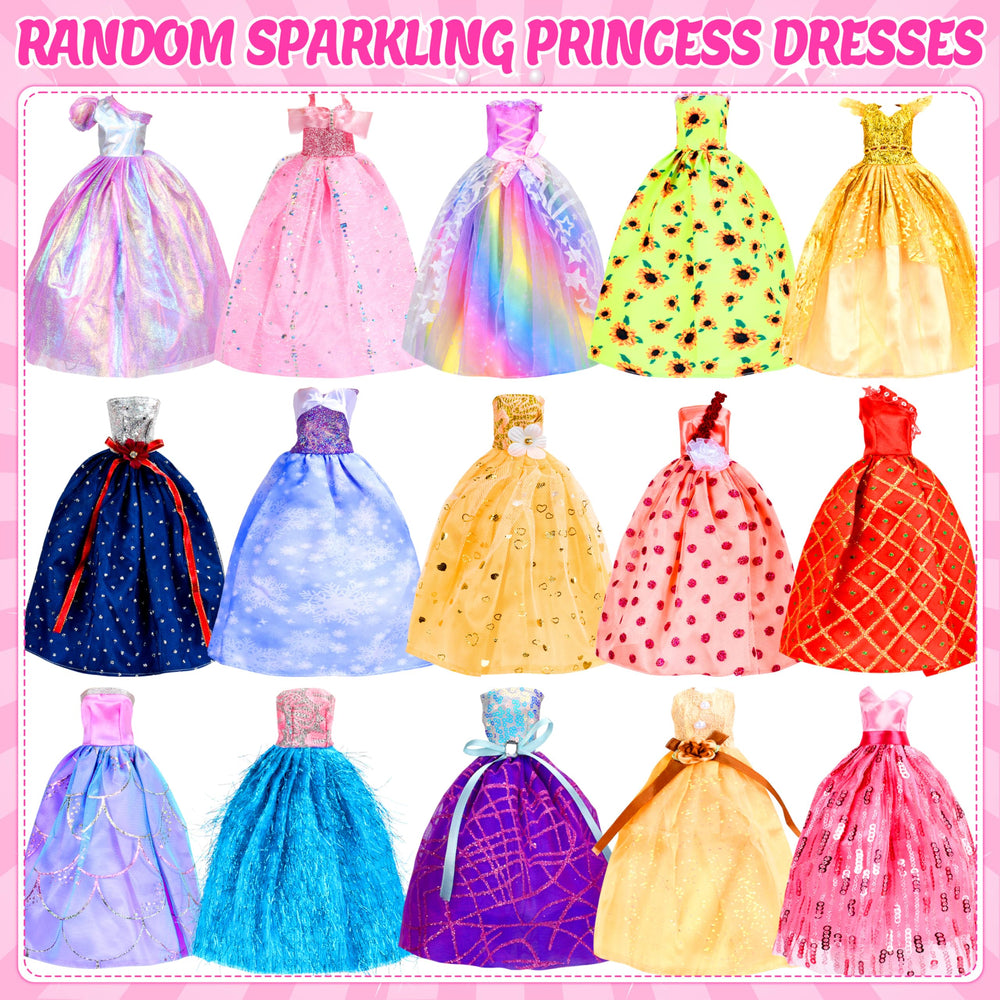 BYMORE 85-pcs doll clothes kit fashion skirts for mix-and-match outfits and creativity