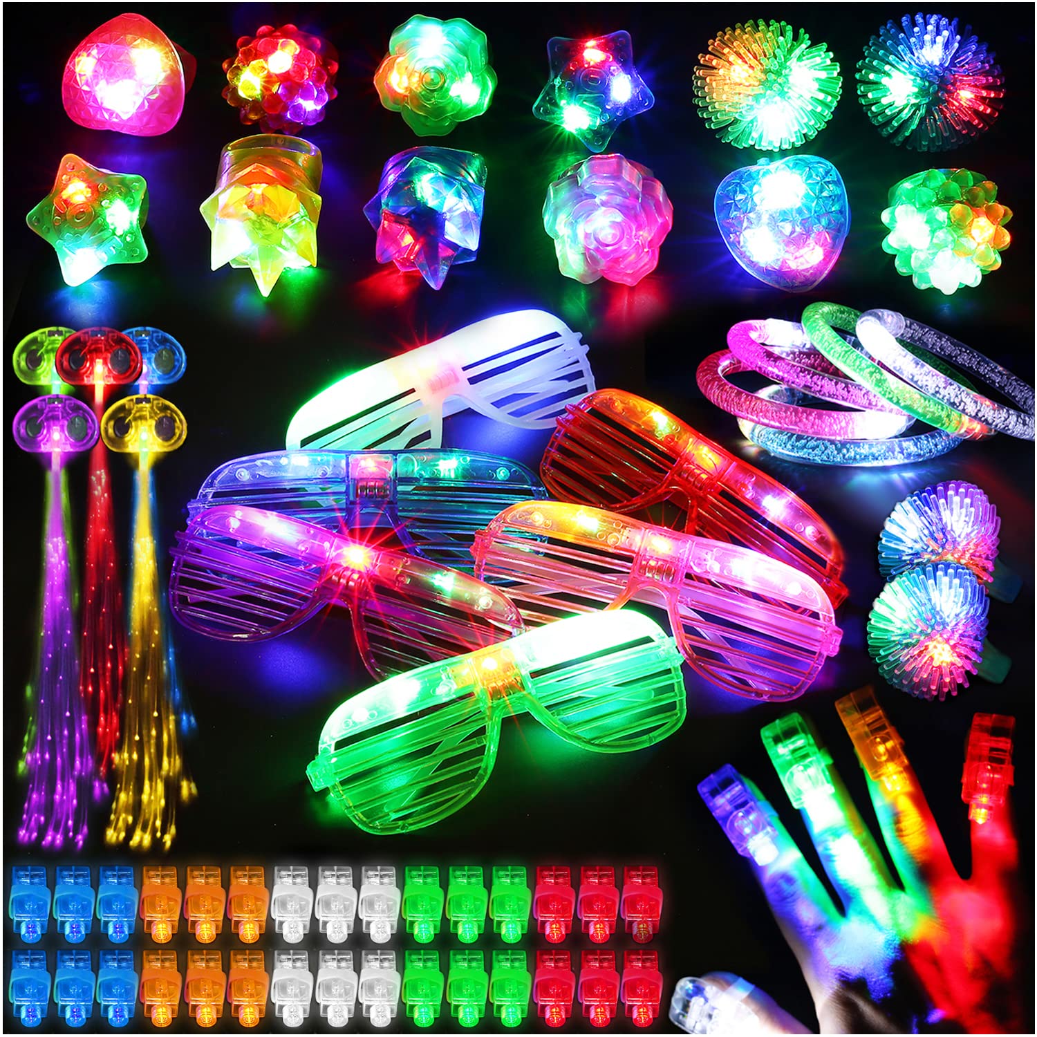 BYONEBYE 78pcs LED light up toy favor box for festive gifting and display
