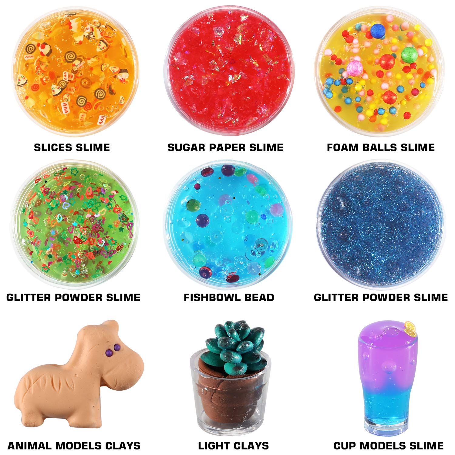 BYONEBYE slime kit foam balls create soft textures for kneading